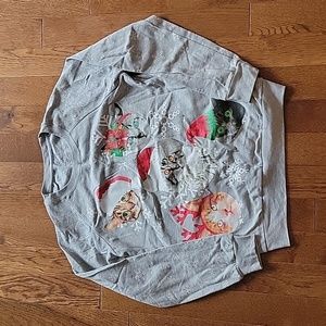 Freeze light up holiday cat sweater medium